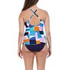 imageNautica Womens Standard Crossback High Neck Tankini Swimsuit Top with Double StrapsCool Blue