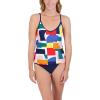 imageNautica Womens Standard Crossback High Neck Tankini Swimsuit Top with Double StrapsBlock Party Multi