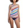 imageNautica Womens Standard Crossback High Neck Tankini Swimsuit Top with Double StrapsPink Combo