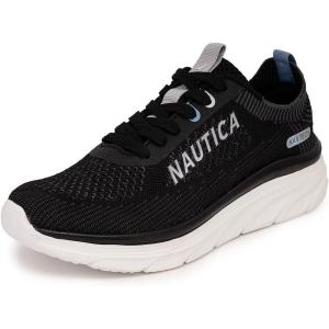 imageNautica Womens Fashion Sneaker LaceUp Running Shoe Casual Max Cushioning Walking Tennis SneakerBlackvenera