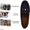 imageNautica Woman Flat Loafers Designer Vegan Leather Penny Shoes Slip On  Soft Durable and Flexible Luxury Resistant Feel Lightweight ampamp Comfortable Memory Foam Everyday MoccasinsBlacknelms