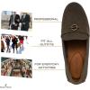 imageNautica Woman Flat Loafers Designer Vegan Leather Penny Shoes Slip On  Soft Durable and Flexible Luxury Resistant Feel Lightweight ampamp Comfortable Memory Foam Everyday MoccasinsOlive