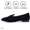 imageNautica Woman Flat Loafers Luxury Designer Penny Shoes Slip On Ballet Comfortable Everyday Moccasins for Work Office OutdoorBlack Navy