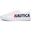 imageNautica Womens Fashion Sneakers Casual Shoes with Platform LowTop Chunky Design LaceUp for Walking and TennisEssence White