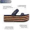 imageNautica Womens Platform Wedge Sandals Fashion Double Band Lightweight Cushioned Casual Slides  Lightweight ampamp ComfortableNavy