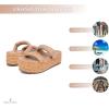 imageNautica Womens Platform Wedge Sandals Fashion Double Band Lightweight Cushioned Casual Slides  Lightweight ampamp ComfortableNude