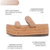 imageNautica Womens Platform Wedge Sandals Fashion Double Band Lightweight Cushioned Casual Slides  Lightweight ampamp ComfortableNude