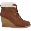 imageNautica Womens Wedge Boot Casual Fashion High Heel Ankle Booties LaceUpSlipOnTan Galva