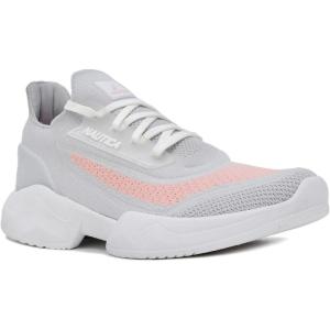 imageNautica Womens Fashion Sneaker LaceUp Jogger Running Shoe Casual Walking Tennis SneakerBeechgrey