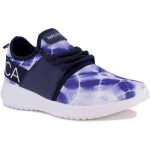 imageNautica Womens Fashion Sneaker LaceUp Jogger Running Shoe Casual Walking Tennis SneakerBlue Tie Dye