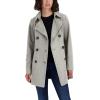 imageNautica Womens Double Breasted Peacoat with Removable HoodHeather Grey