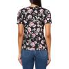 imageNautica Womens TShirt Cotton Crewneck with Laceup Sleeve DetailBlack Multi