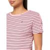 imageNautica Womens TShirt Cotton Crewneck with Laceup Sleeve DetailTaffy PinkBlack