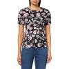 imageNautica Womens TShirt Cotton Crewneck with Laceup Sleeve DetailBlack Multi