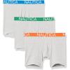 imageNautica Mens 3 Pack Cotton Stretch Boxer BriefHeather Grey  OrangePro BlueGreen Waistband
