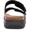 imageNautica Mens Sandals  Casual Slides with 2 Adjustable Buckle Straps and Cork Footbed for Ultimate Comfort and Style RegularWide Width Big SizeBlack Monotriun