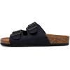 imageNautica Mens Sandals  Casual Slides with 2 Adjustable Buckle Straps and Cork Footbed for Ultimate Comfort and Style RegularWide Width Big SizeBlack Tumbledtriun