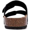 imageNautica Mens Sandals  Casual Slides with 2 Adjustable Buckle Straps and Cork Footbed for Ultimate Comfort and Style RegularWide Width Big SizeBlack X Tumbled