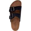 imageNautica Mens Sandals  Casual Slides with 2 Adjustable Buckle Straps and Cork Footbed for Ultimate Comfort and Style RegularWide Width Big SizeBlack X Tumbled