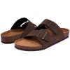 imageNautica Mens Sandals  Casual Slides with 2 Adjustable Buckle Straps and Cork Footbed for Ultimate Comfort and Style RegularWide Width Big SizeEspresso
