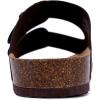 imageNautica Mens Sandals  Casual Slides with 2 Adjustable Buckle Straps and Cork Footbed for Ultimate Comfort and Style RegularWide Width Big SizeEspresso
