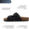 imageNautica Mens Sandals  Casual Slides with 2 Adjustable Buckle Straps and Cork Footbed for Ultimate Comfort and Style RegularWide Width Big SizeNavy Monotriun