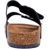 imageNautica Mens Sandals  Casual Slides with 2 Adjustable Buckle Straps and Cork Footbed for Ultimate Comfort and Style RegularWide Width Big SizeNavy Monotriun