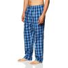 imageNautica Mens Soft Woven 100 Cotton Elastic Waistband Sleep Pajama PantBuffalo Blue