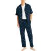 imageNautica Mens Soft Woven 100 Cotton Elastic Waistband Sleep Pajama PantMaritime Navy
