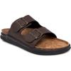 imageNautica Mens Sandals  Casual Slides with 2 Adjustable Buckle Straps and Cork Footbed for Ultimate Comfort and Style RegularWide Width Big SizeBrown Black