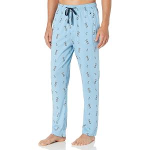 imageNautica Mens Soft Woven 100 Cotton Elastic Waistband Sleep Pajama PantPorthole Blue