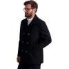 imageNautica Mens Peacoat Wool Blend Double Breasted Winter CoatBlack