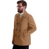 imageNautica Mens Peacoat Wool Blend Double Breasted Winter CoatCamel