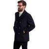imageNautica Mens Peacoat Wool Blend Double Breasted Winter CoatCharcoal