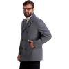 imageNautica Mens Peacoat Wool Blend Double Breasted Winter CoatLight Grey