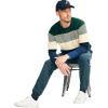 imageNautica Mens Sustainably Crafted Crewneck SweatshirtStriped LimogesGreen