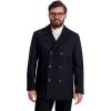 imageNautica Mens Peacoat Wool Blend Double Breasted Winter CoatCharcoal