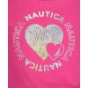 imageNautica Girls Short Sleeve Jersey Tee Dress with Elastic Cinched Waist Fun Designs ampamp ColorsBeetroot Purple
