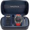 imageNautica NCT Blue SAIL Silicone Strap Watch Box Set