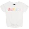 imageNautica Girls Short Sleeve Graphic Logo TShirt Everyday Casual Wear Soft ampamp Comfortable FitWhite Tiefront