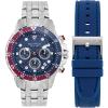 imageNautica NST Stainless Steel Bracelet ampamp Silicone Strap Watch Box Set