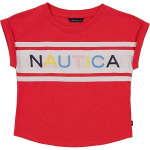 imageNautica Girls Short Sleeve Graphic Logo TShirt Everyday Casual Wear Soft ampamp Comfortable FitHibiscus Billboard