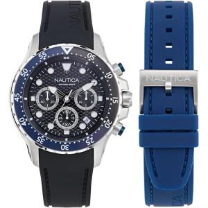 imageNautica NST Silicone Strap Watch Box Set
