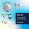 imageNautica Bluetooth Earbuds Wireless Connection 6 Hours Playtime Bluetooth 51 HandsFree Stereo Calls Fast Auto Pair IPX5 Splashproof Lightweight Transparent Design for iOS Android YellowWhite