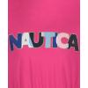 imageNautica Girls Short Sleeve Jersey Tee Dress with Elastic Cinched Waist Fun Designs ampamp ColorsFuchsia Purple