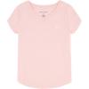 imageNautica girls Short Sleeve Vneck Tshirt Solid Cotton Blend Tee With Tagless InteriorAlmond Blossom