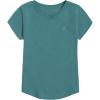 imageNautica girls Short Sleeve Vneck Tshirt Solid Cotton Blend Tee With Tagless InteriorQuetzal Green