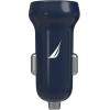 imageNautica Dual Port Car Charger 12W Output 2X USBA Port Quick Charge Compatible with iPhone Android Phones Tablets Powerbanks WhiteNavy