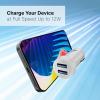 imageNautica Dual Port Car Charger 12W Output 2X USBA Port Quick Charge Compatible with iPhone Android Phones Tablets Powerbanks WhiteWhite