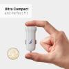 imageNautica Dual Port Car Charger 12W Output 2X USBA Port Quick Charge Compatible with iPhone Android Phones Tablets Powerbanks WhiteWhite
